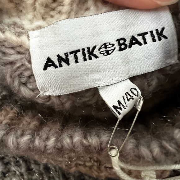 NWT ANTIK BATIK Wool Blend Striped Turtleneck Sweater Medium - Picture 7 of 9